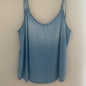 Cloth & Stone Ombré blue denim cami/tank top - like new. Size Medium